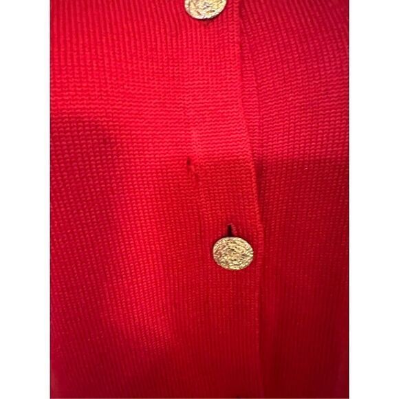 Vintage Avoca Collection Ireland Fine Knit Red Wool Cardigan Size 40 M - Picture 3 of 7
